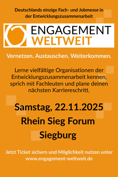 Banner Messe Engagegement Weltweit