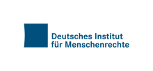 Logo des Deutschen Instituts für Menschenrechte in den Farben blau und weiß